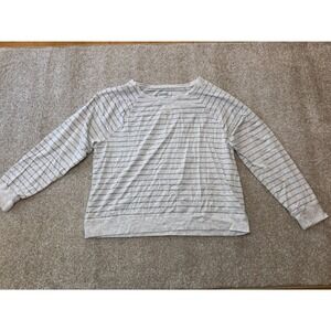 Haven Well Within Women's Striped Organic Cotton Top Grey Large